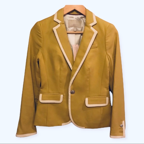 Banana Republic Jackets & Blazers - NWT Banana Republic Mustard Yellow Blazer BR 0P petite work BR jacket